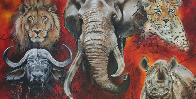 Africa's Big 5 - painting by Fine Art America